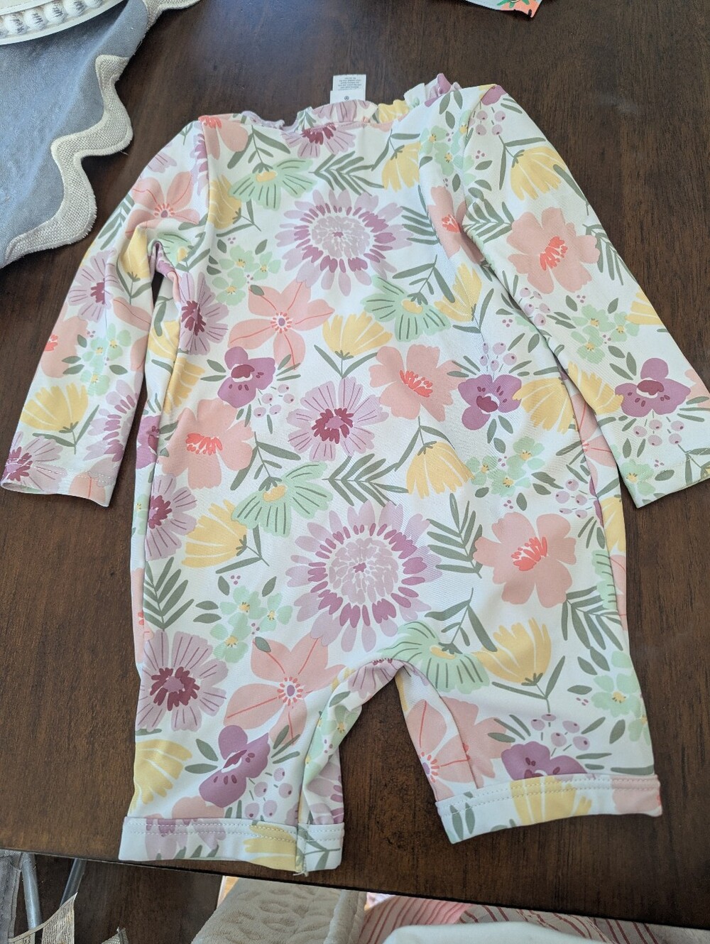 Floral Pastel Baby Rashguard Swim